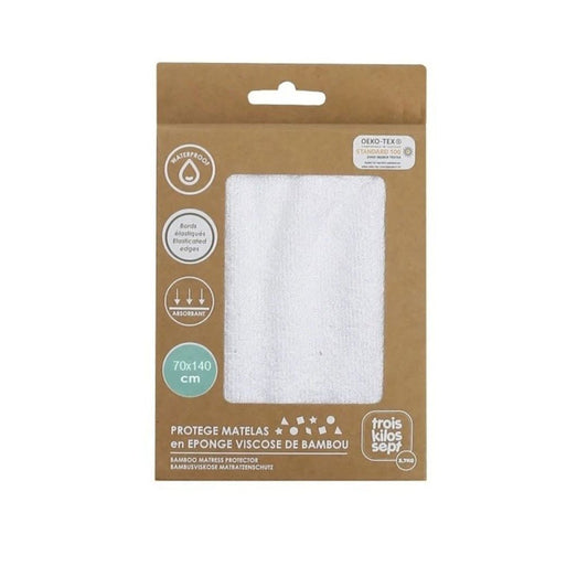 Trois Kilos Sept Waterproof Bamboo Viscose Mattress Protector (70 x 140 cm)