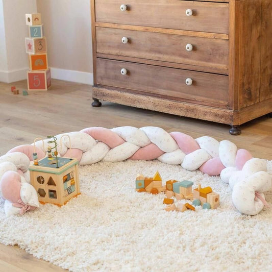 Trois Kilos Sept Decorative Braided Bumper – Fleur Rose (200 cm)