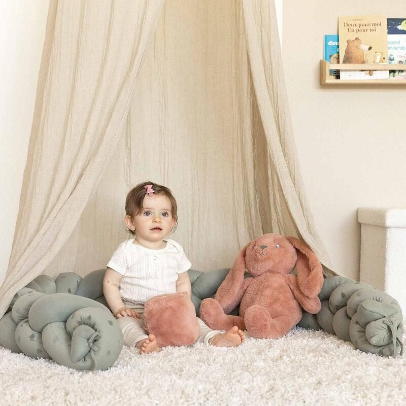 Trois Kilos Sept Decorative Braided Bumper – Honey Argile (200 cm)