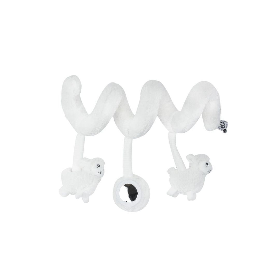 Trois Kilos Sept: Wooly Sheep Activity Spiral –White