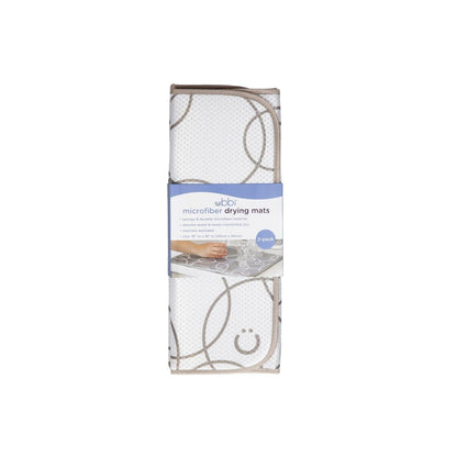 Ubbi Microfiber Dish Drying Mats – Taupe (Pack of 2)