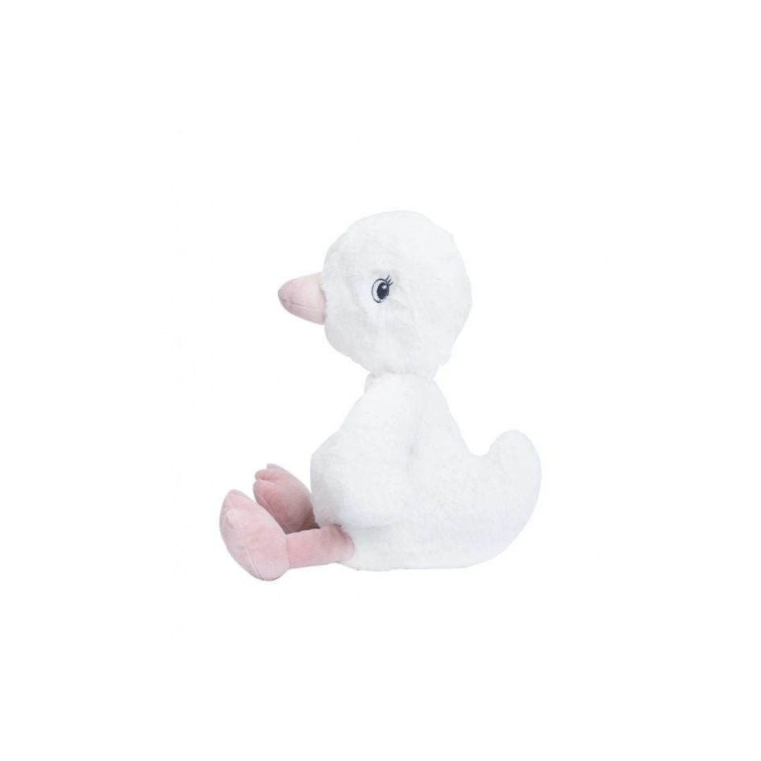 Trois Kilos Sept Musical Goose Plush – White & Powder Pink (25 cm)
