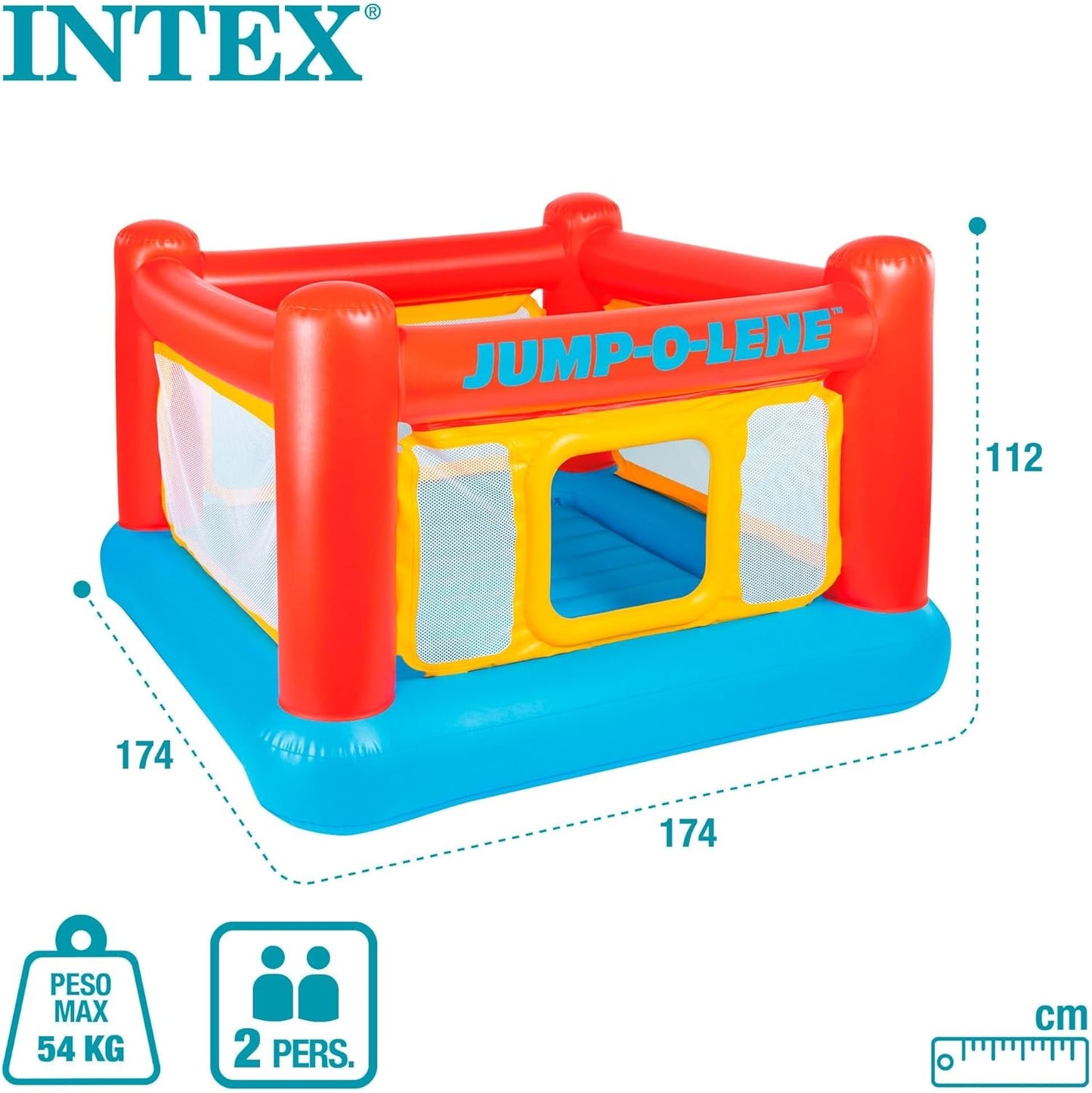 Intex Playhouse Jump-O-Lene Inflatable Bouncer (Ages 3–6)