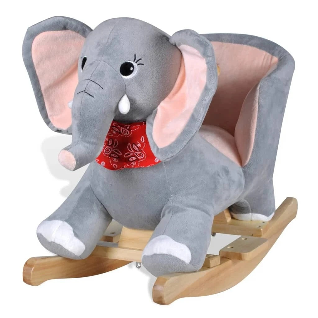Plush Elephant Rocking Toy for Babies (12 Months+)