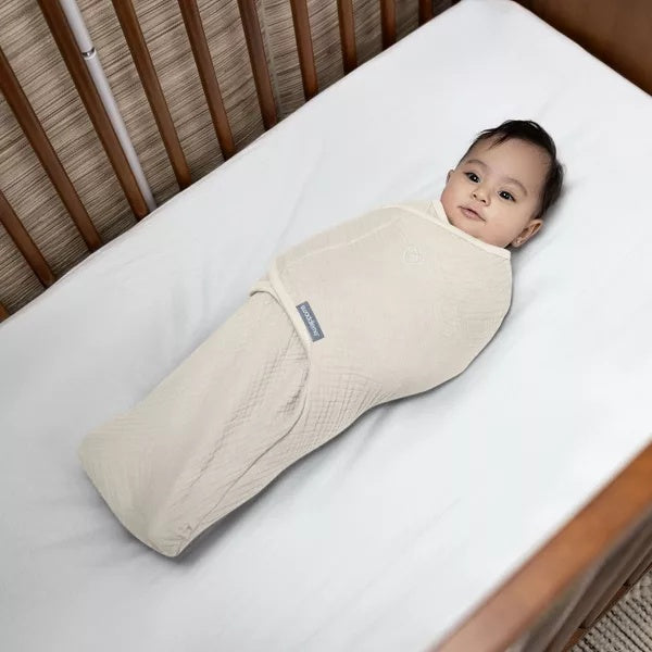 SwaddleMe by Ingenuity Original Muslin Long-Sleeve Baby Swaddle - Cream