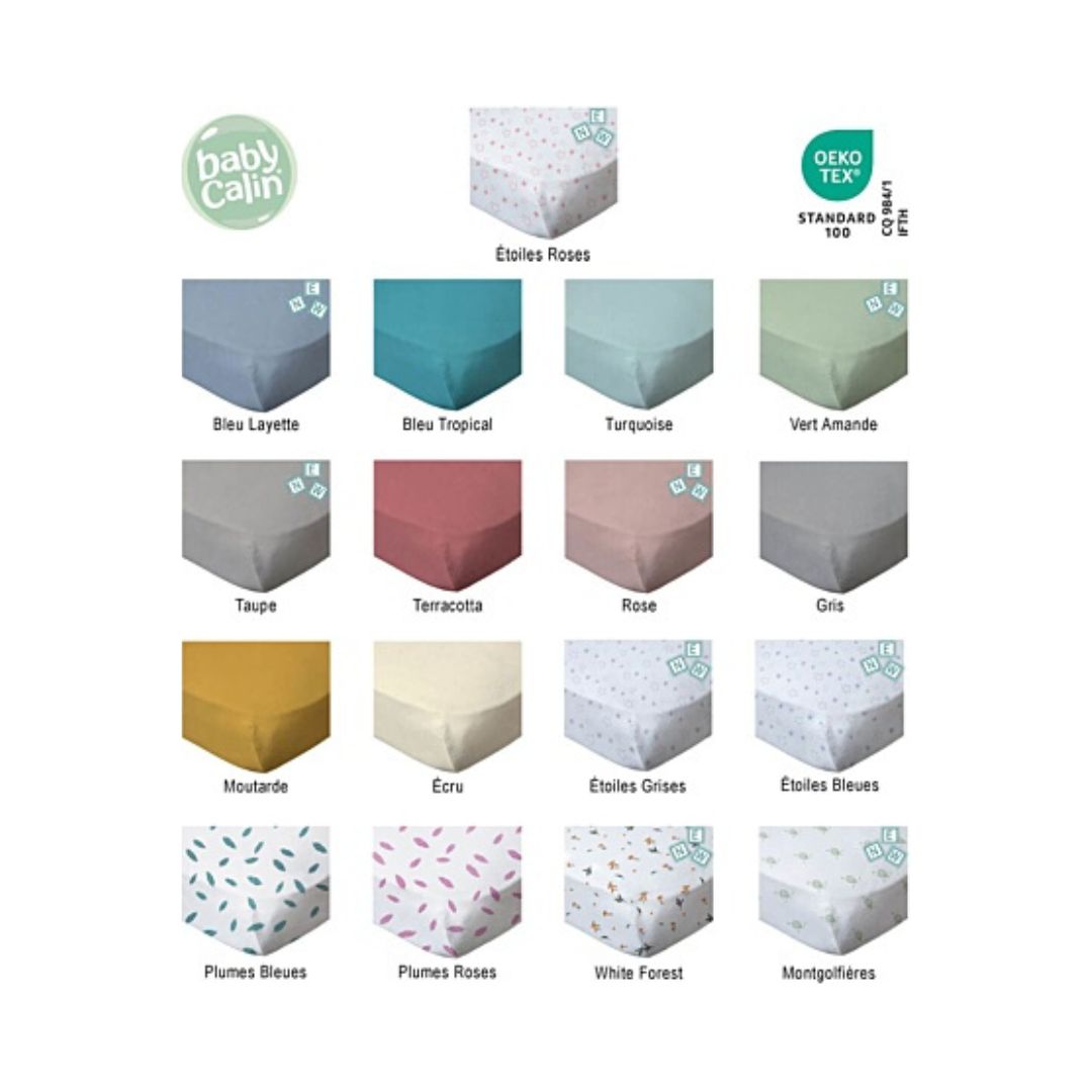 Set of 2 Premium Cotton Fitted Baby Sheets
