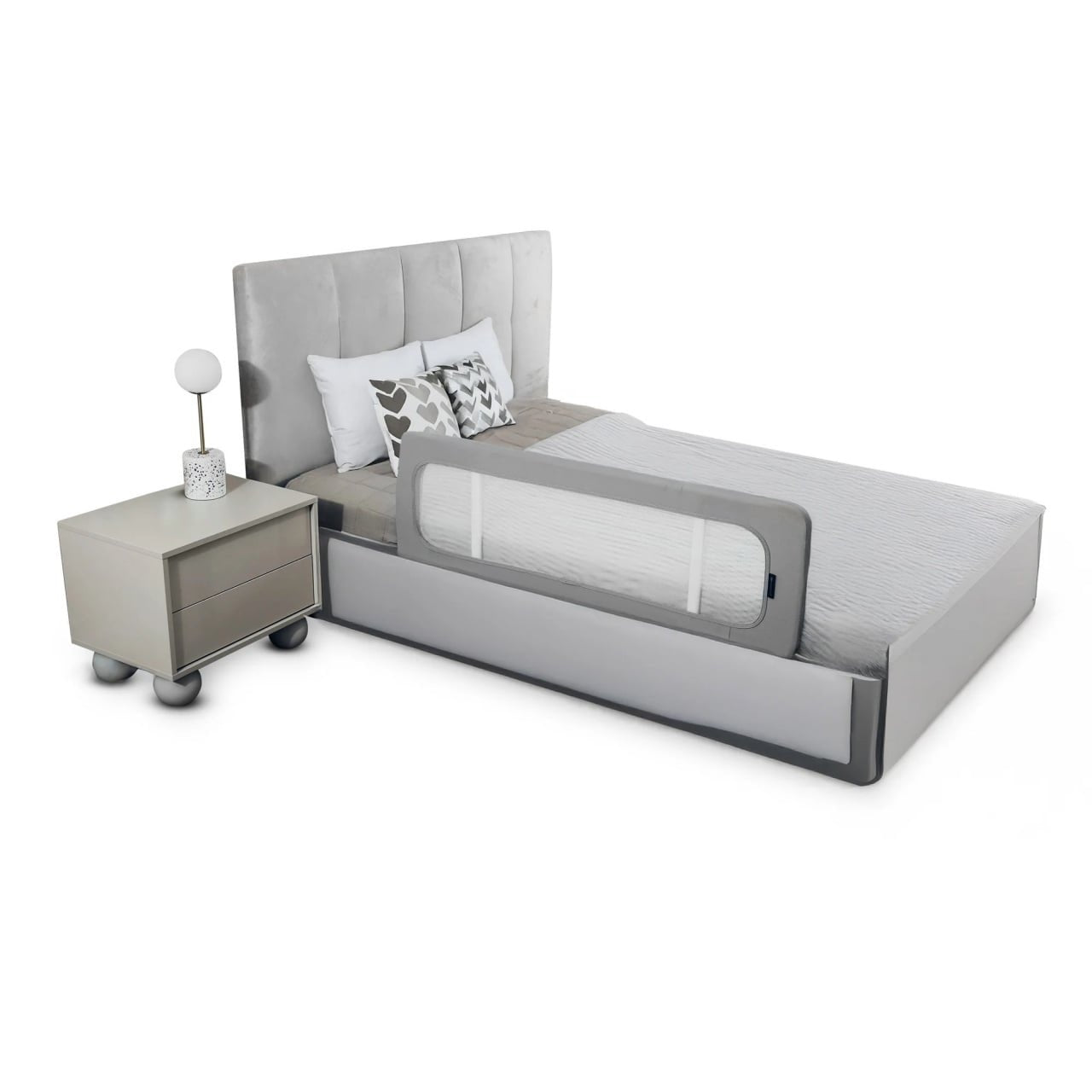 Kinderkraft: GUARD AND DREAM Bed Guard Rail (Light Grey)
