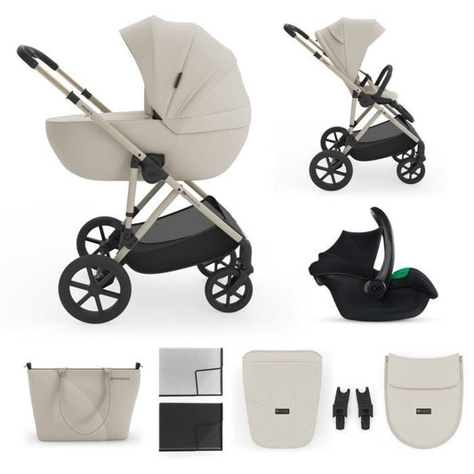 Kinderkraft: PRIME 3 3-in-1 Multifunction Stroller (Beige)