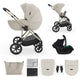 Kinderkraft: PRIME 3 3-in-1 Multifunction Stroller (Beige)