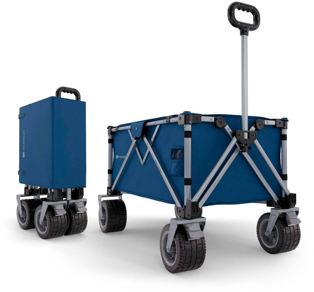 Folding transport trolley - blue