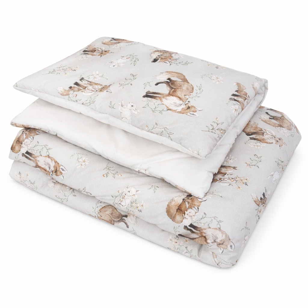KOELL: Premium Bedding Set with Integrated Filling - Lisy Print (135x100 cm / 40x60 cm)
