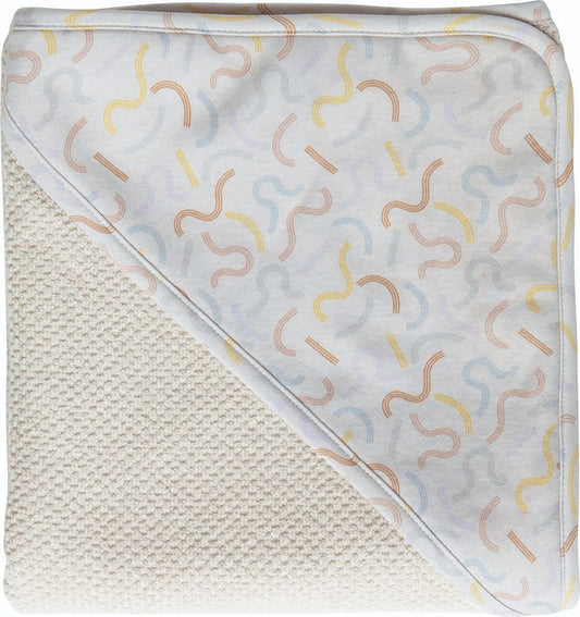 Luma Hooded Bath Cape Half Moon – Multi Lines