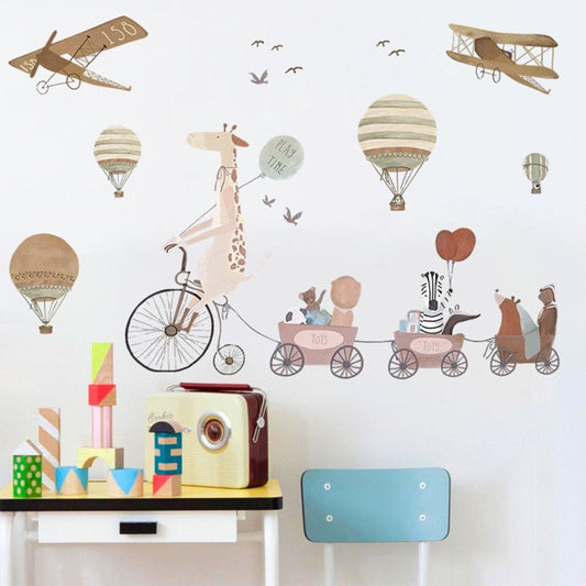 SIPO: Nursery Wall Decals - Giraffe on a Bicycle