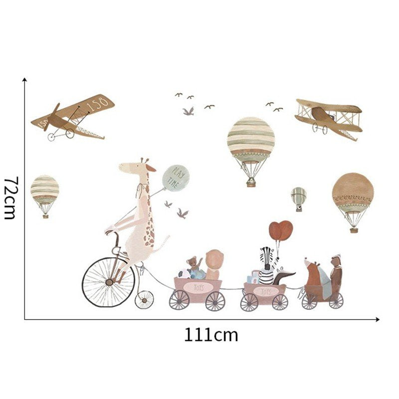 SIPO: Nursery Wall Decals - Giraffe on a Bicycle