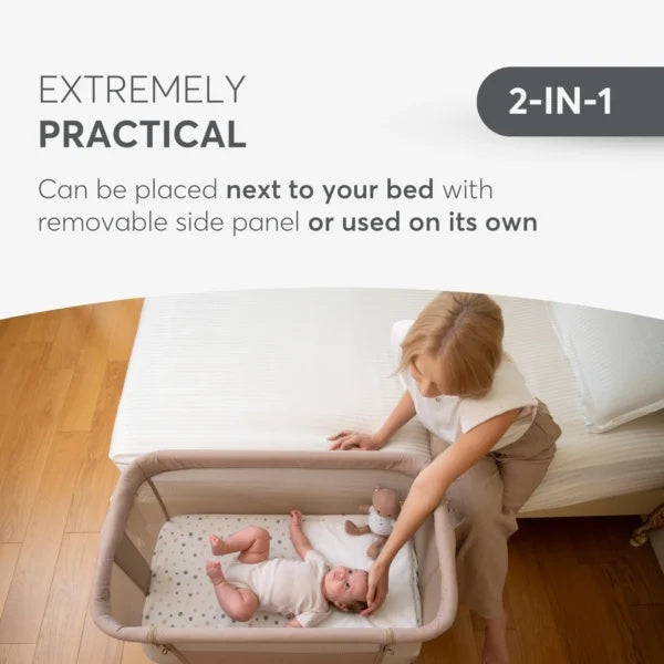 Kikkaboo: Bedside Crib Noah – Beige