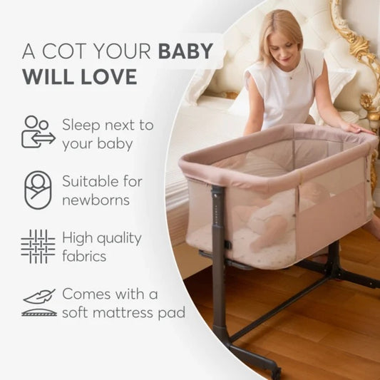 Kikkaboo: Bedside Crib Noah – Beige