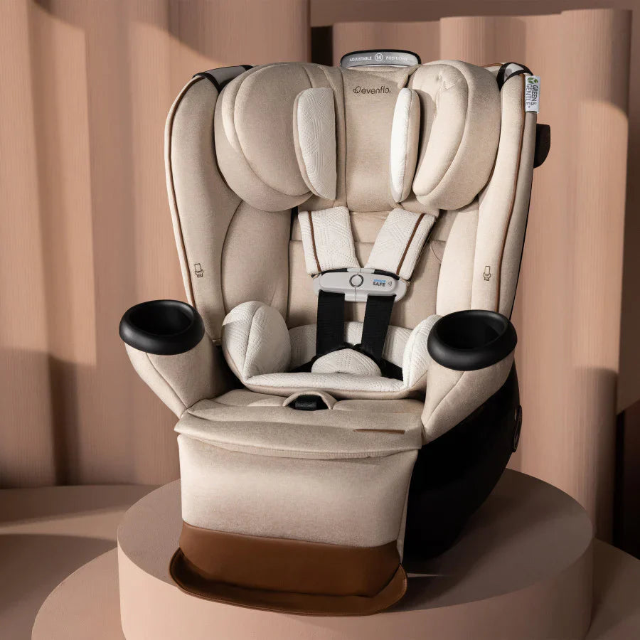 Evenflo  limited edition Gold Revolve 360 Extend Rotational All-in-One Car Seat champagne