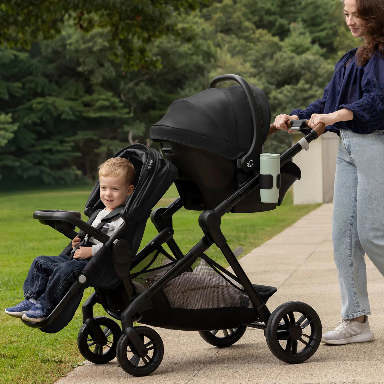 Evenflo: Pivot Xpand NXT Travel System with LiteMax NXT Infant Car Seat | Single-to-Double Stroller