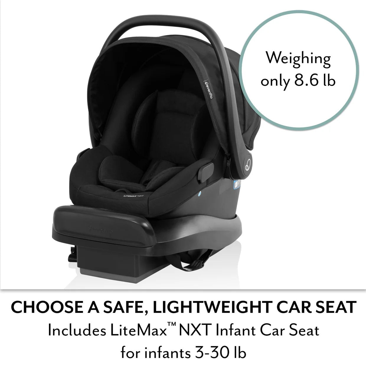 Evenflo: Pivot Xpand NXT Travel System with LiteMax NXT Infant Car Seat | Single-to-Double Stroller