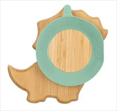 Citron Dinosaur Bamboo Plate