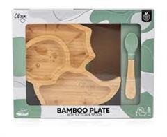 Citron Dinosaur Bamboo Plate