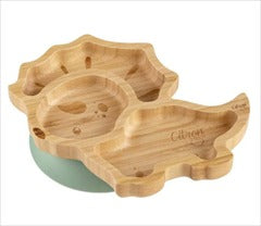 Citron Dinosaur Bamboo Plate