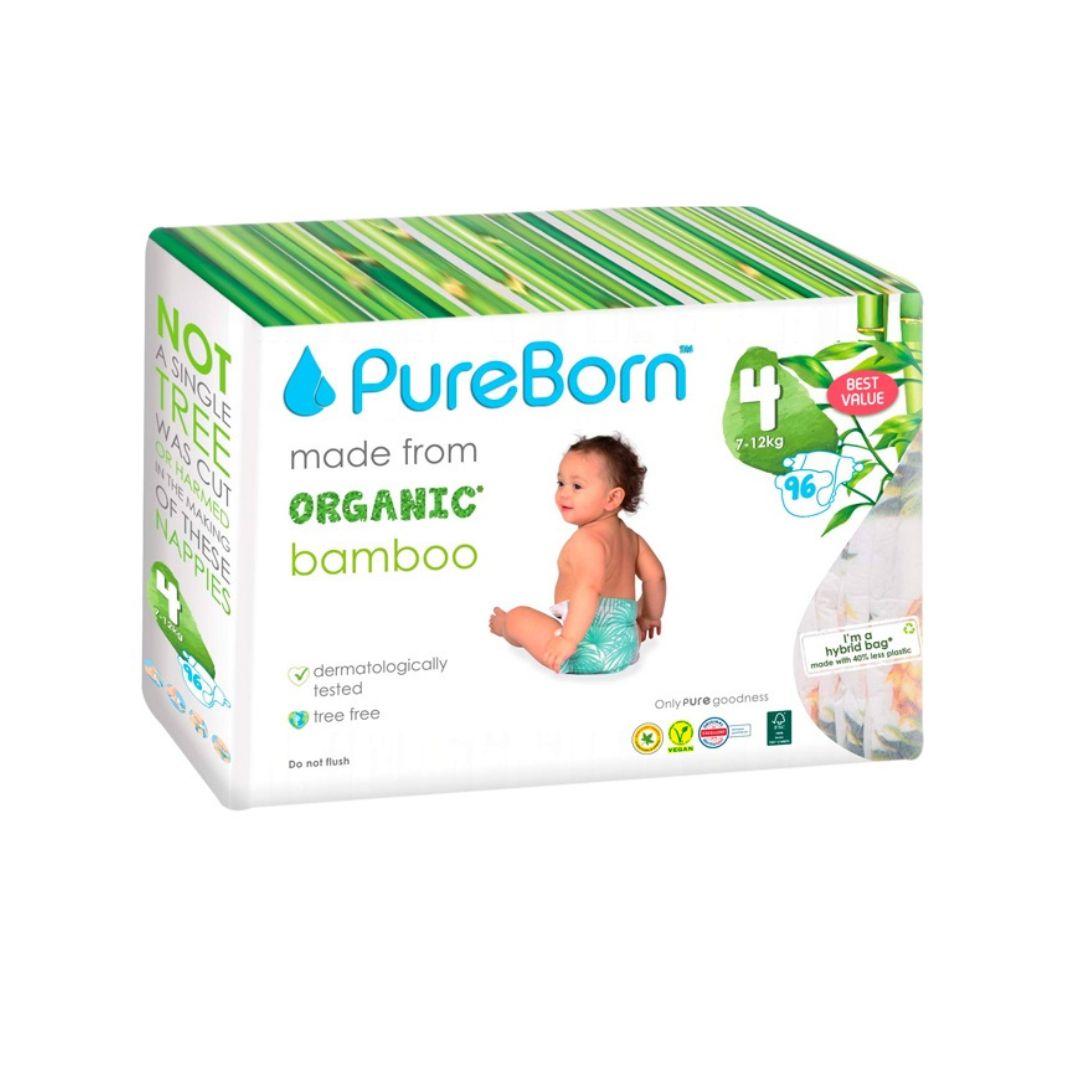 Pureborn Eco-Friendly Diapers Size 4 Master  Pack