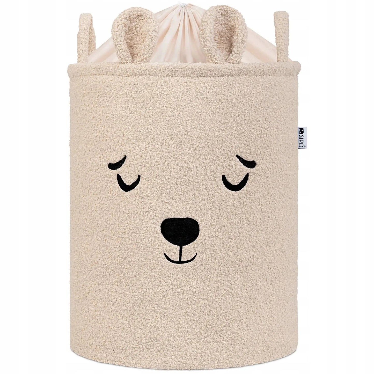 SIPO: Premium Bouclé Toy Storage Basket with Drawstring
