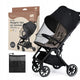 SIPO: 2-in-1 Stroller & Bassinet Sunshade with Mosquito Net