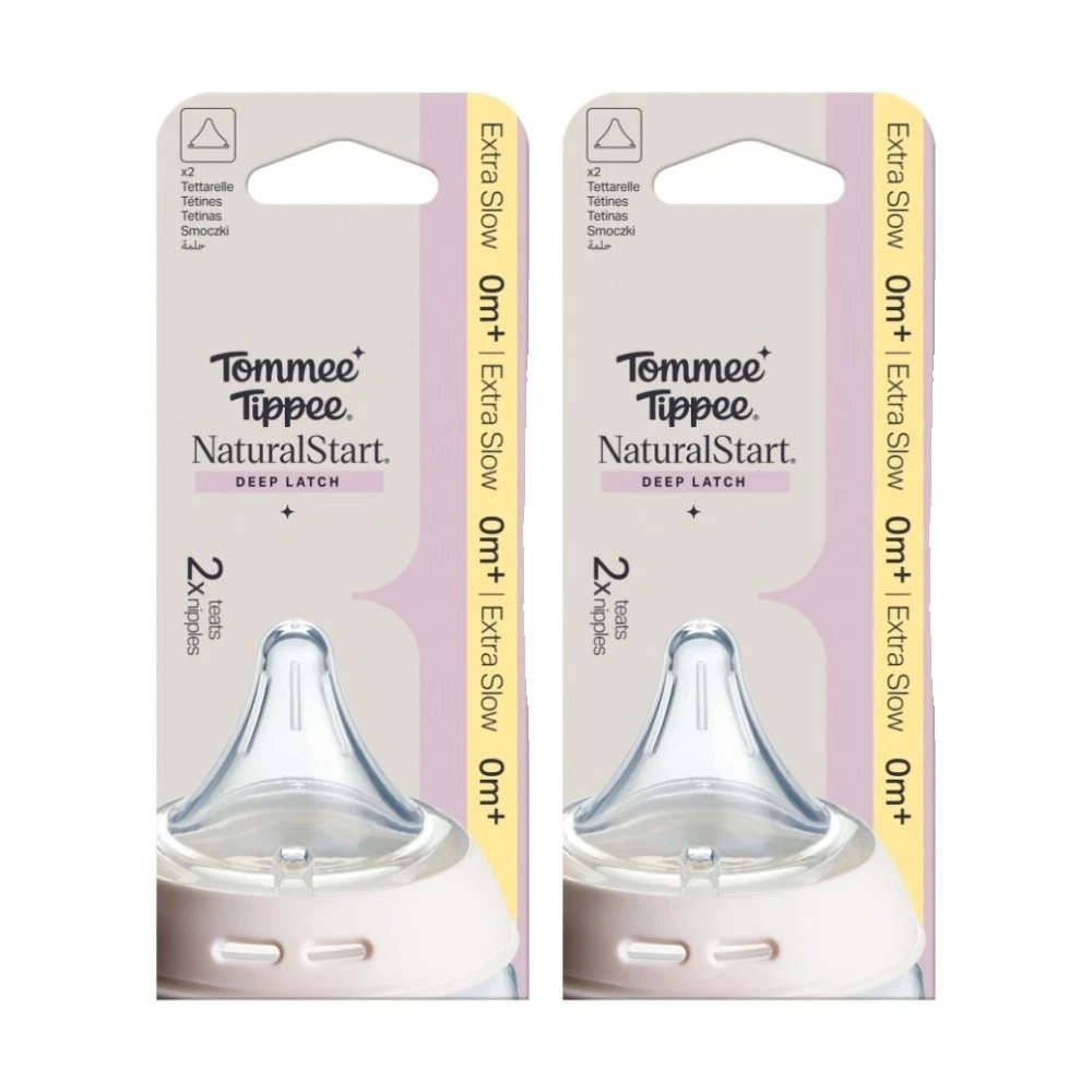 Tommee Tippee Natural Start Triangular Anti-Colic Teats – Extra Slow Flow