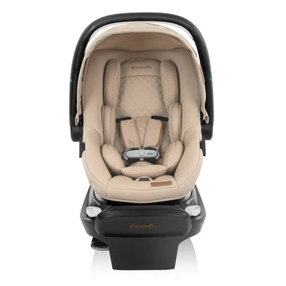 Evenflo Shyft Intuiti+ Travel System with Revolve180 LiteMax NXT &amp; SensorySoothe travertine
