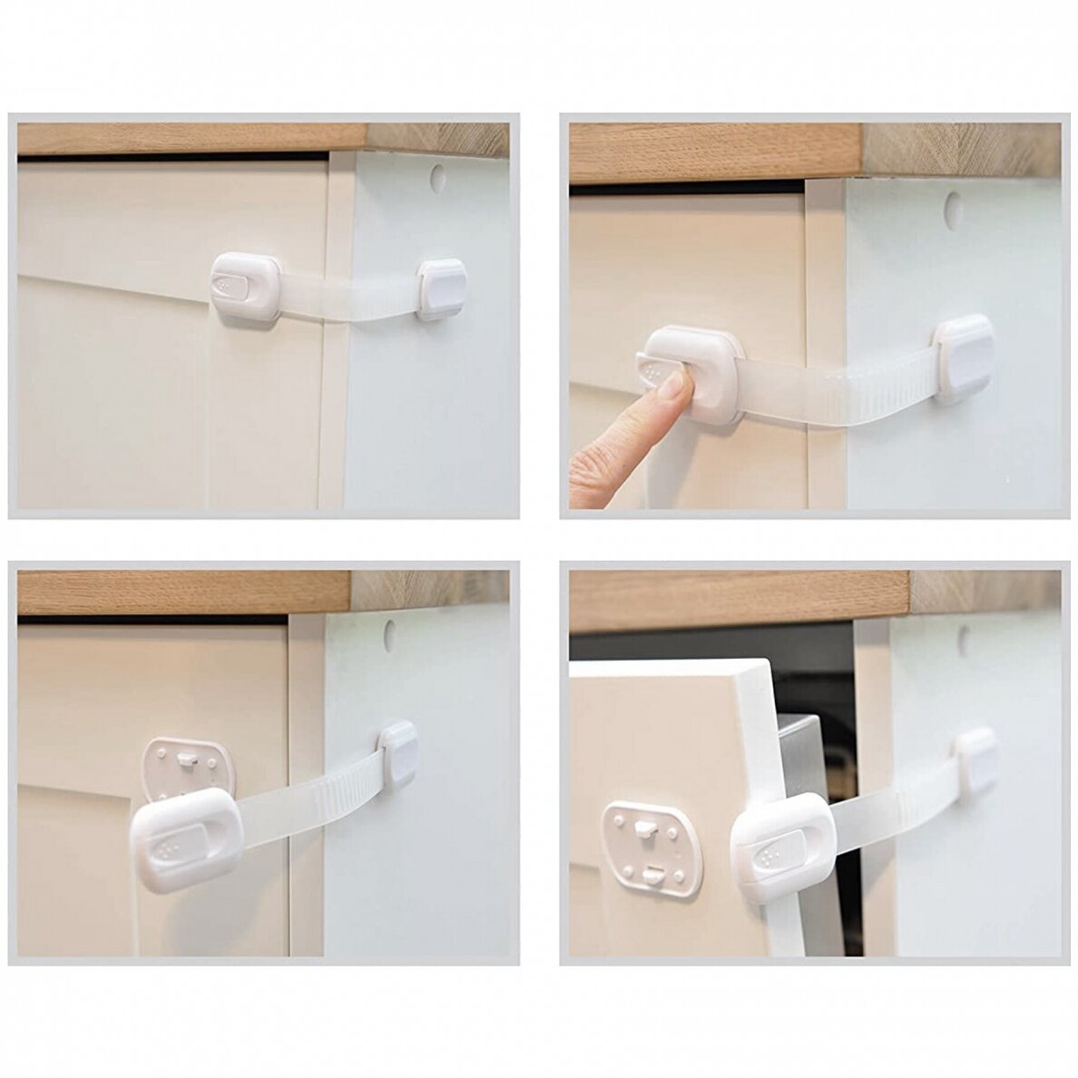 SIPO: Flexible Baby Safety Strap Locks (6 Pack - SBS-217)