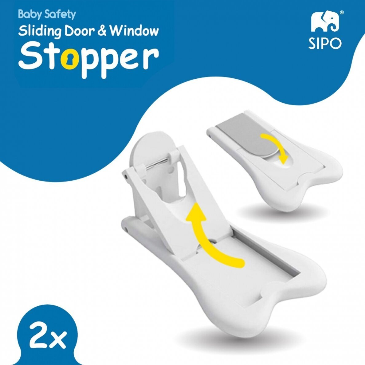 SIPO: Baby Safety Window & Door Stopper (2 Pack - SBS-D11)