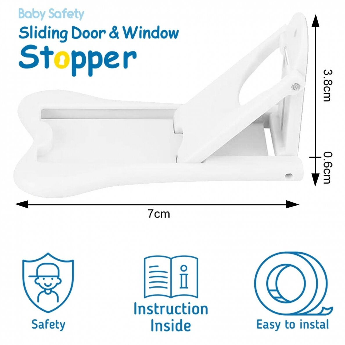 SIPO: Baby Safety Window & Door Stopper (2 Pack - SBS-D11)