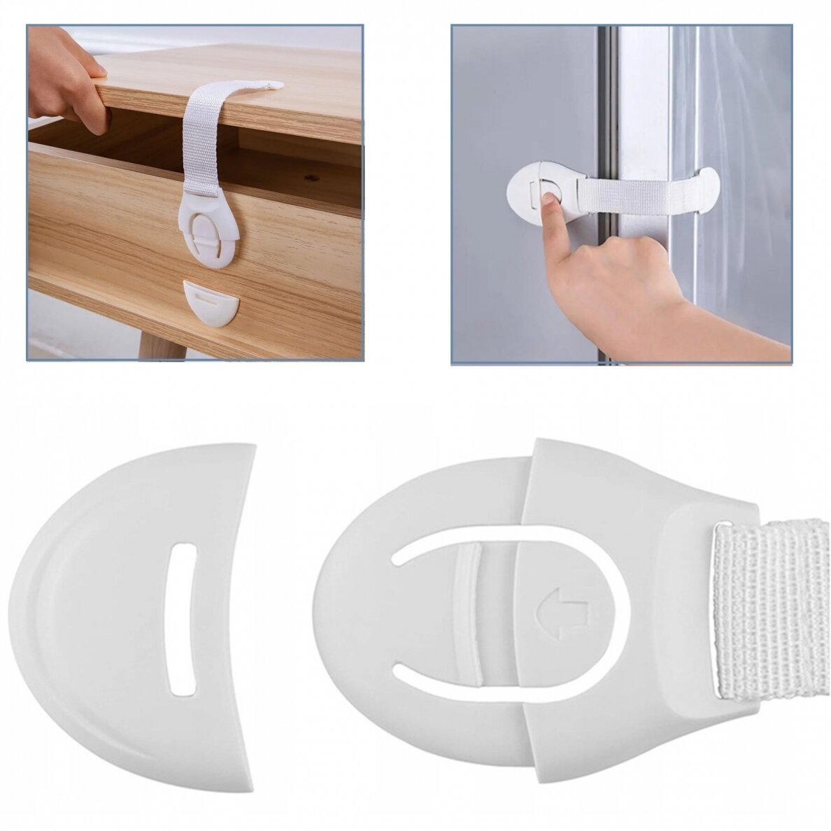 SIPO: Adjustable Baby Safety Strap Locks SBS-216 (Set of 10)