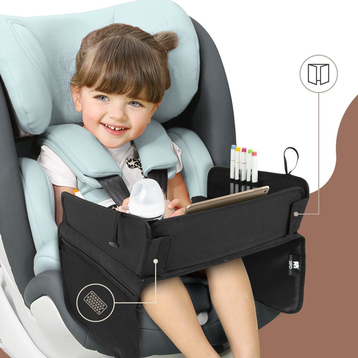 SIPO: Travel Tray for Car Seat (SCA-10T)