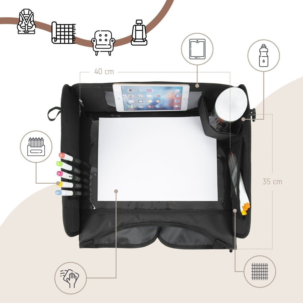 SIPO: Travel Tray for Car Seat (SCA-10T)