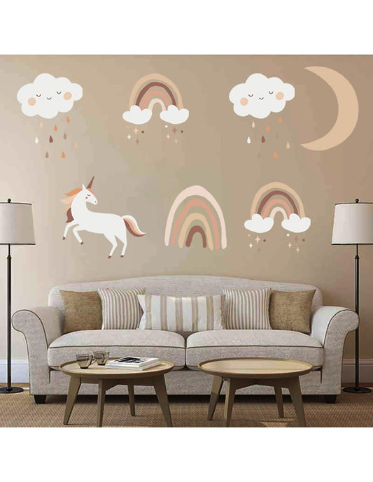 SIPO: Boho Rainbow Unicorn Wall Sticker