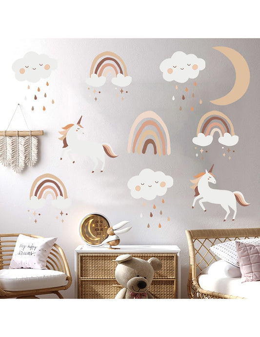SIPO: Boho Rainbow Unicorn Wall Sticker