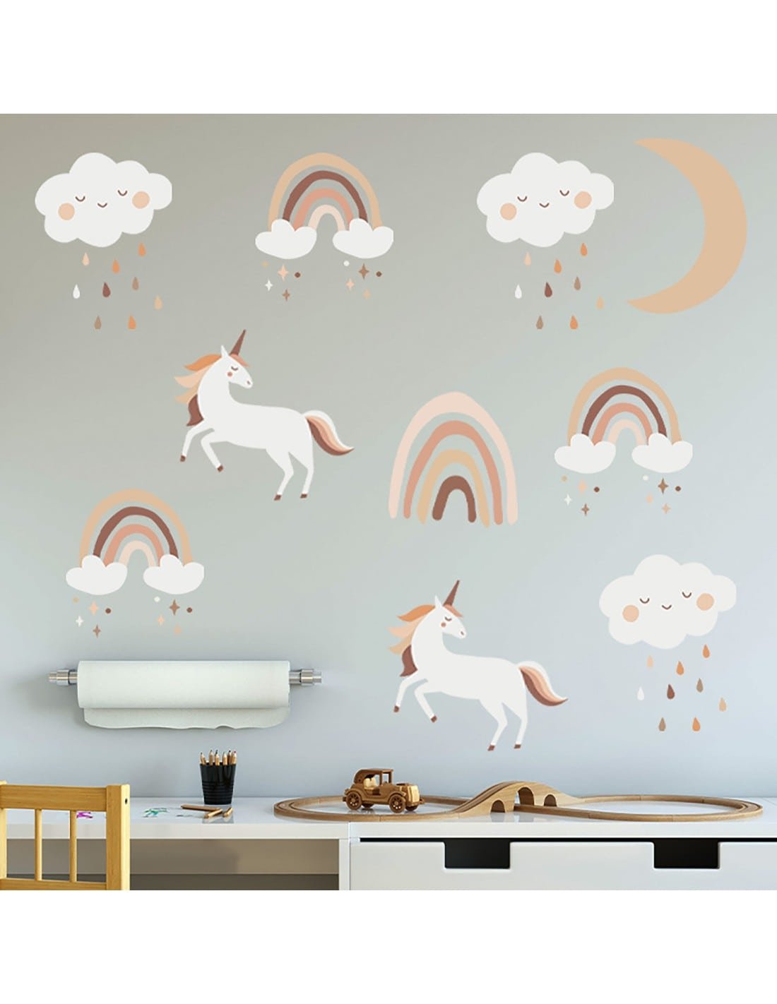 SIPO: Boho Rainbow Unicorn Wall Sticker