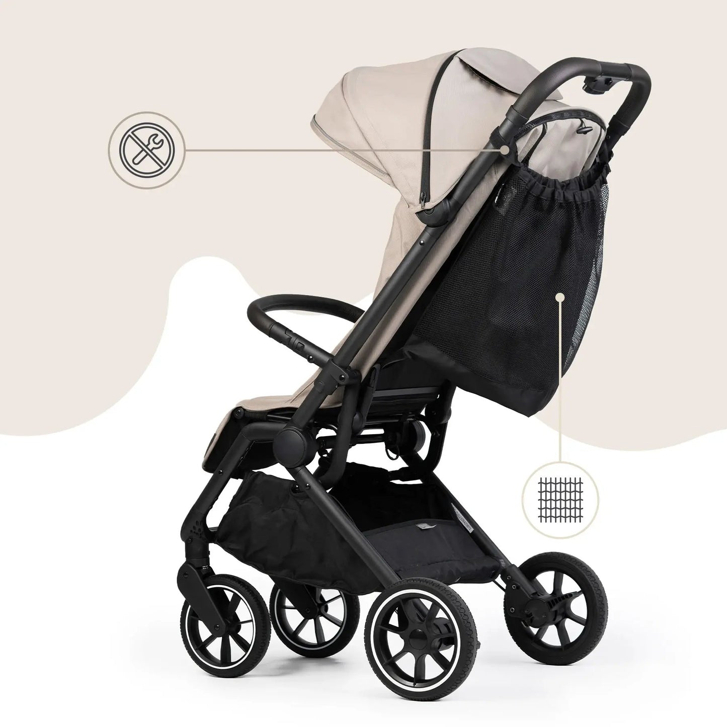 SIPO: Universal Mesh Stroller Organizer – XL Storage Bag