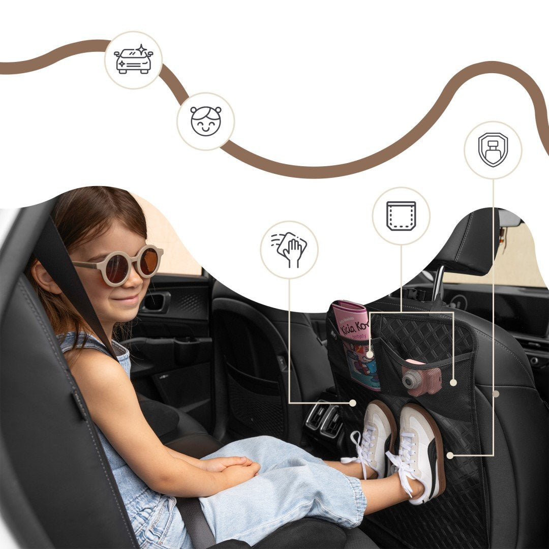 SIPO: Waterproof Car Backseat Organizer & Seat Protector (Black)