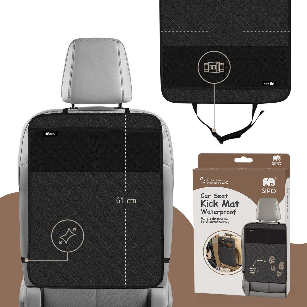 SIPO: Waterproof Car Backseat Organizer & Seat Protector (Black)