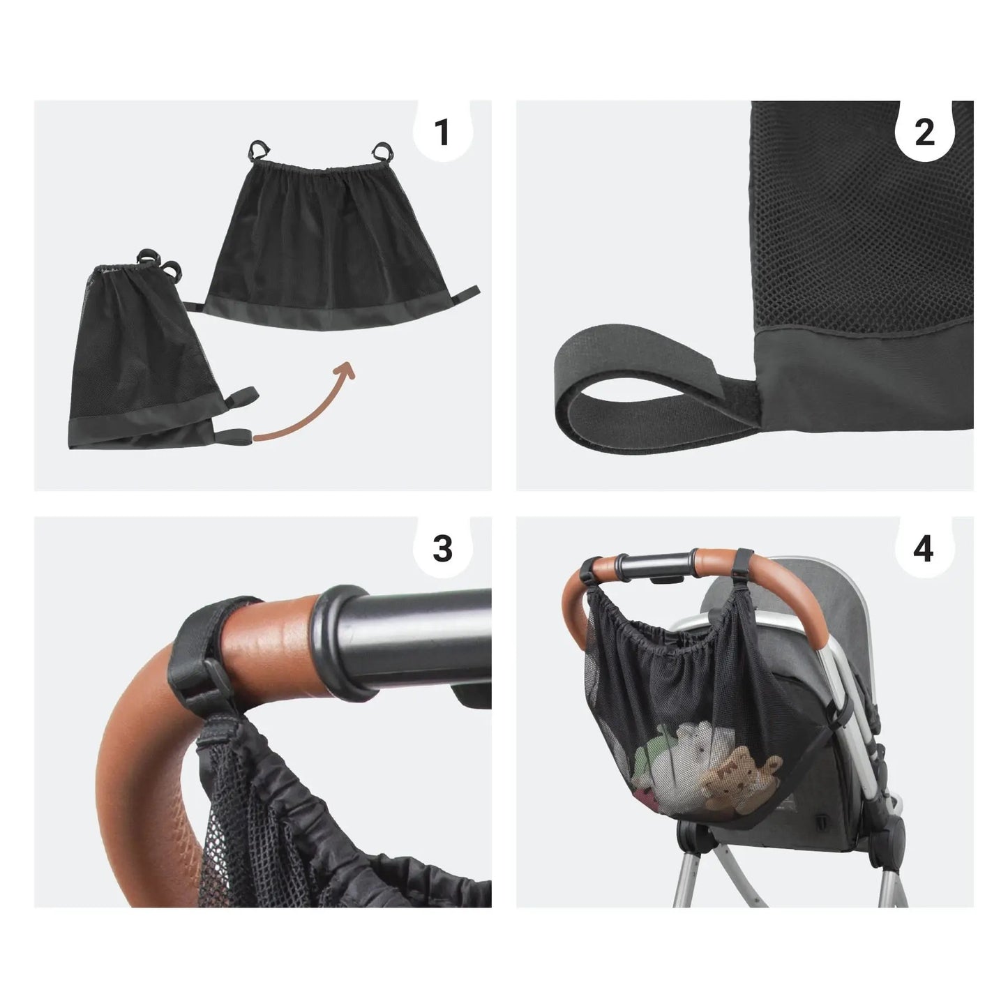 SIPO: Universal Mesh Stroller Organizer – XL Storage Bag