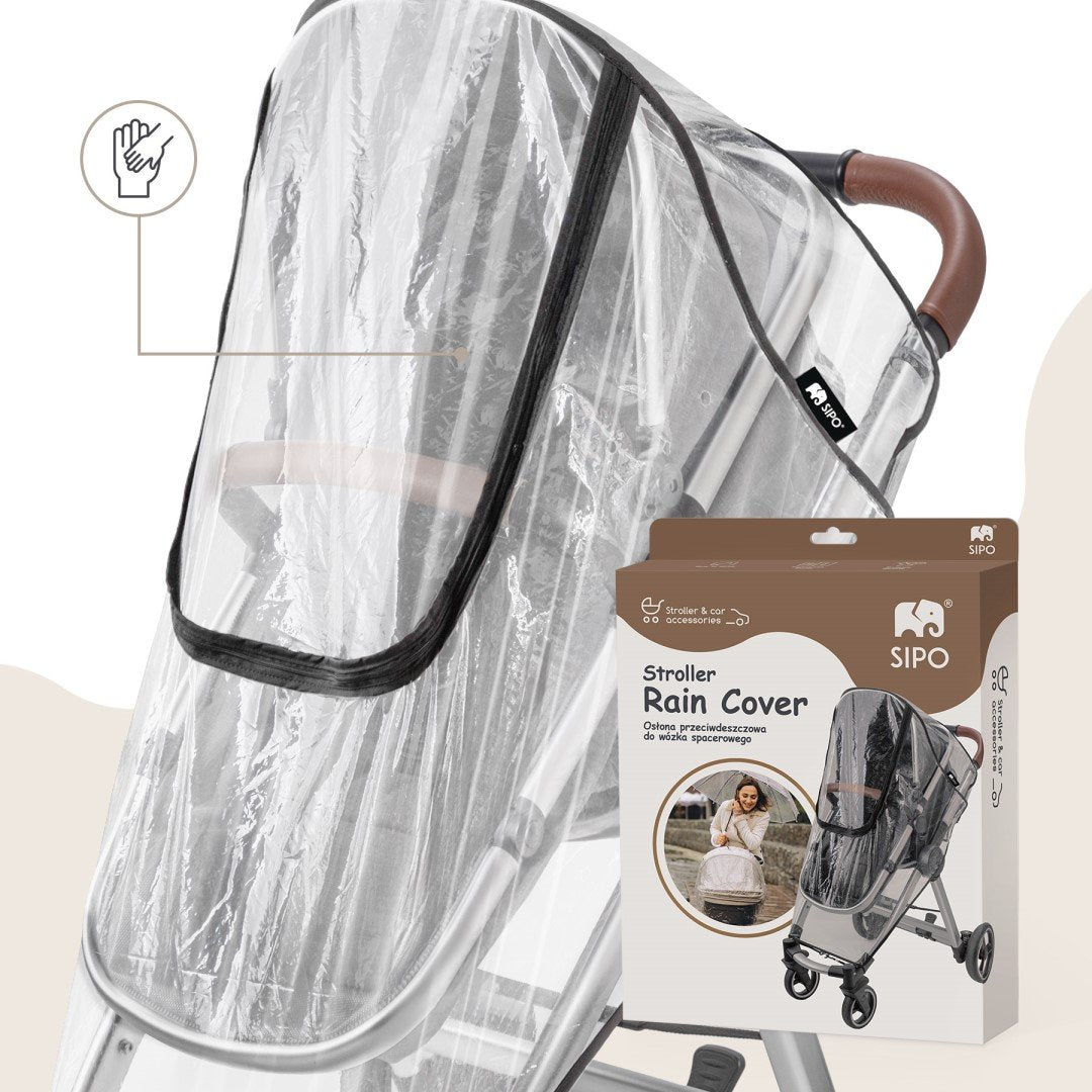 SIPO: Universal 3-in-1 Stroller Raincover (Protection Against Rain, Snow & Wind)