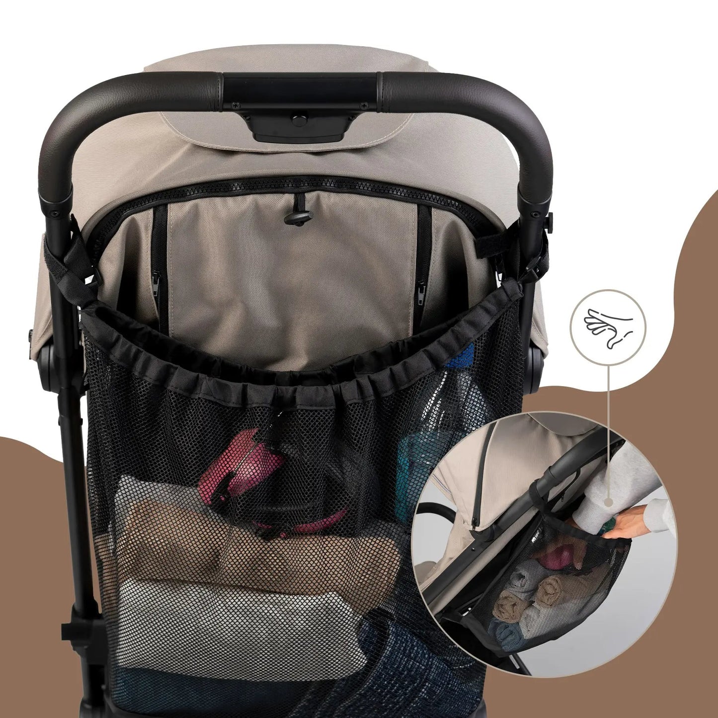 SIPO: Universal Mesh Stroller Organizer – XL Storage Bag
