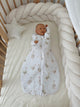 Koell: Muslin Baby Sleeping Bag for Crib - Geese on White