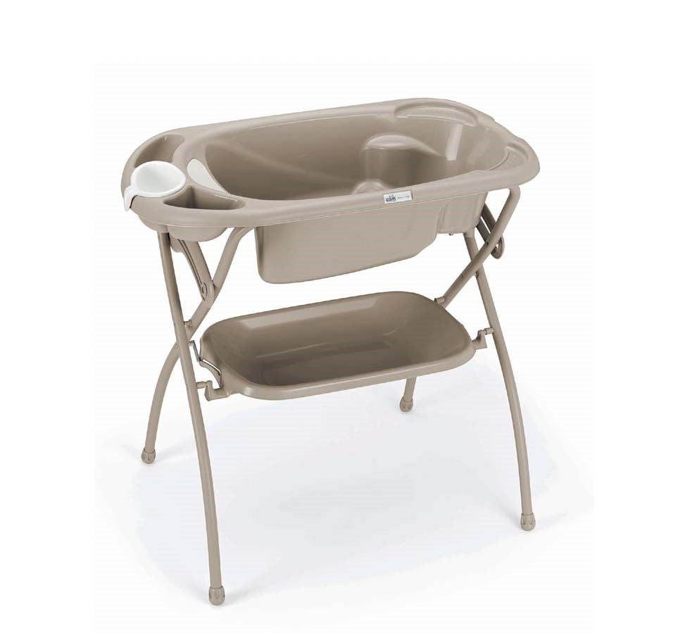 Volare Bath Tub With Stand & Changing Mat - Beige