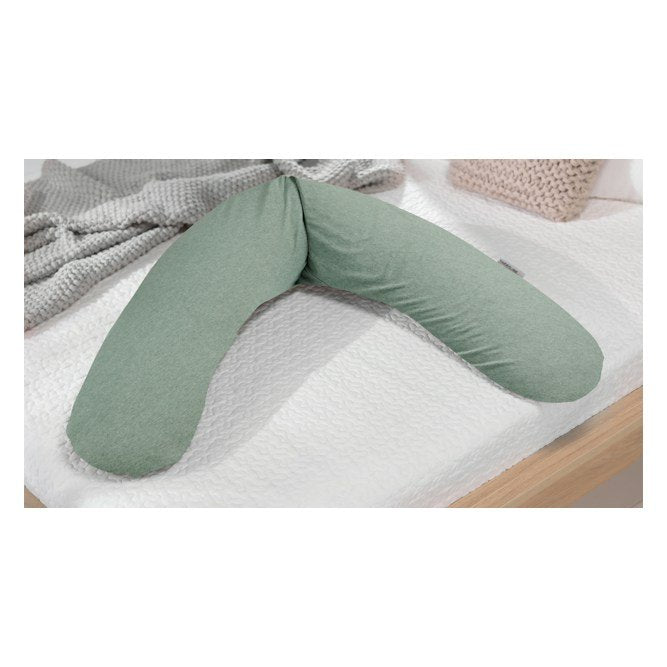 THERALINE The Original Maternity & Nursing Pillow – Melange Green Grey Bamboo