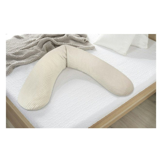 THERALINE The Original Maternity & Nursing Pillow – Sand Beige Muslin